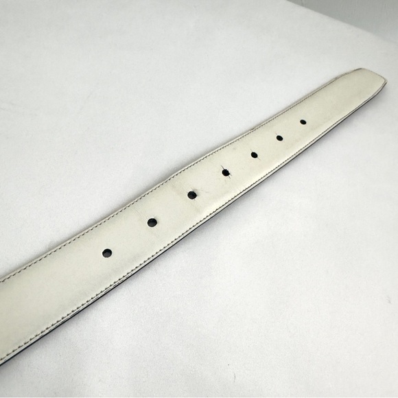 An Original Penguin Reversible Leather Belt 34 Black White - Picture 6 of 8